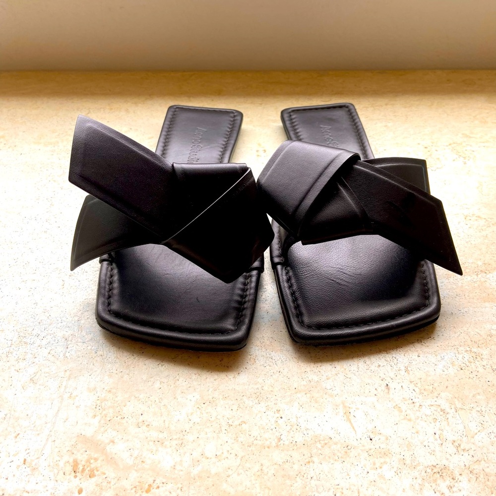 Lightly used Acnevstudios black slide sandals - Picture 3 of 5